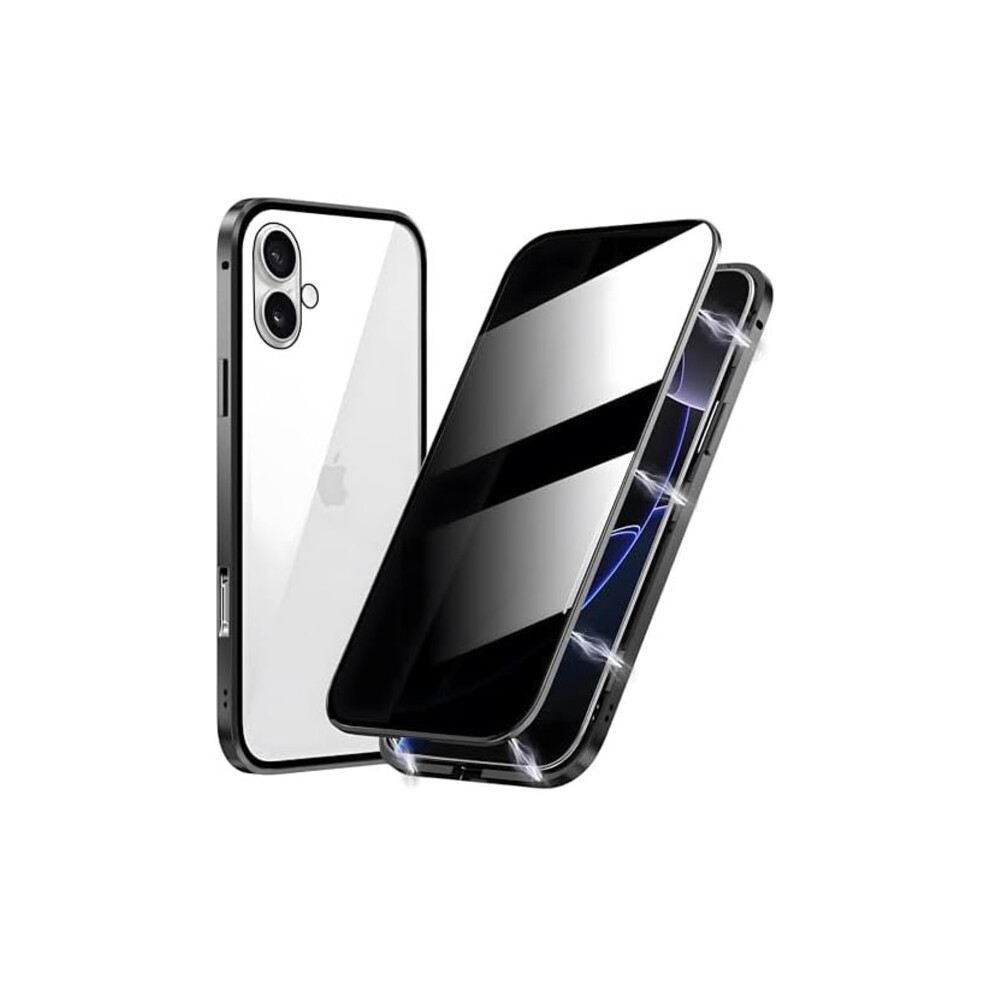 Privacy Double Magnetic Case Compatible With Iphone 16 Black 9027700391802