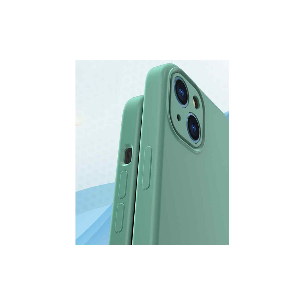 Compatible With Iphone 13 Mini Case - Microfiber Silicone Light Green 9027700392083