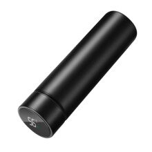 Stainless Steel USB Mobile Power Thermos, Smart Kettle, LCD Temperature Display db Black