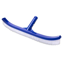18 Inch Heavy Duty Swimming Pool Brush with Curved Ends for Walls Tiles Floors and EZ Clips