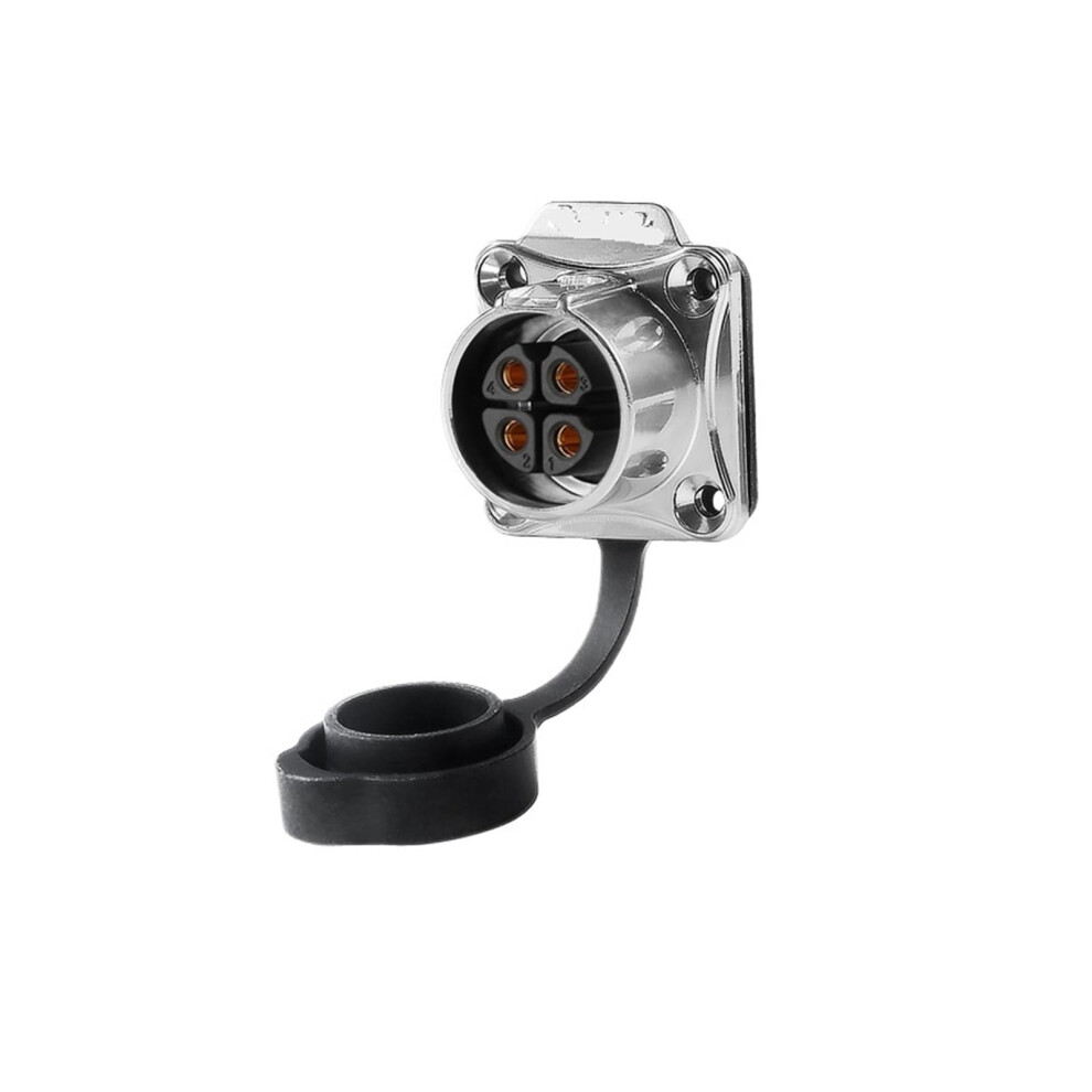 Lp20 4Pin Aviation Connector Full Metal Flange Mount Durable Power And Signal Socket 9070919706745