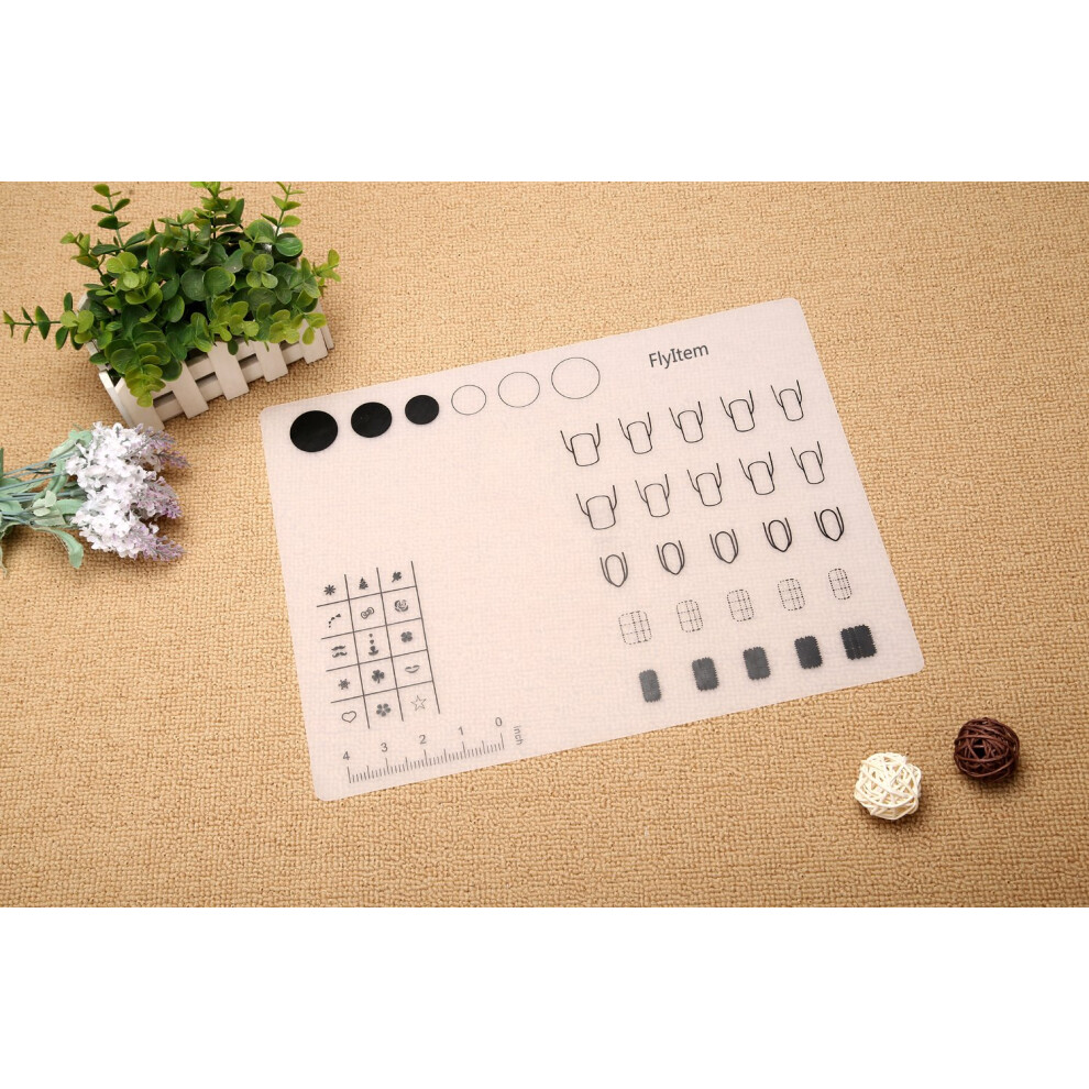 Nail Art Silicone Mat with Nonslip Surface for Faster Decal Creation and Easy Cleanup