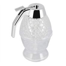 Honey Dispenser 200ml No Drip Acrylic Honey Syrup Container Vintage Pot