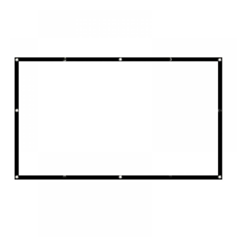 Projector Screen 150 Inch 16:9 Hd Foldable Anti-Crease Portable Projection Movies Screen For Home Theater Outdoor Indoor White 9377112400822