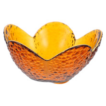 Youliang Glass Lotus Serving Bowl for Home Kitchen (Brown)