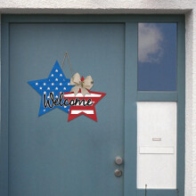 Miayilima Wooden Hooks for Patriotic Door Decoration, Compatible with July 4th Independence Day, Welcome Sign, Memorial Day, Family Gatherings