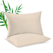 ZOUYUE 20"*26" Pillow Bed Bug Protector Zippered Pillowcase, Pillow Encasement Covers (Standard, 2 Pack)