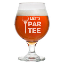 16 oz Belgian Beer Tulip Glass Stemmed Beer Glass Let's Par Tee Funny Golf For Golfer Golf Player