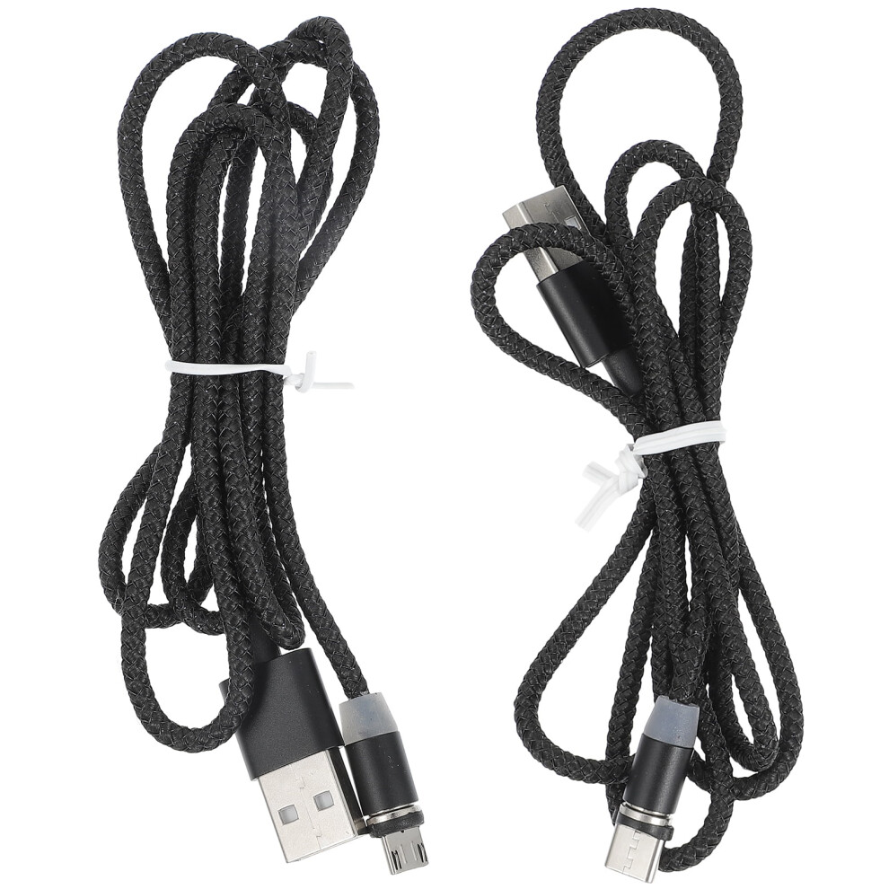 2 Pcs Usb Magnetic Charger Cord 1M Long Usb-C Micro Usb Magnetic Data Wire 9377112402512