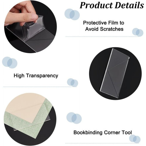 Acrylic Bookbinding Corner Miter Tool for Bevel Cutting, Compatible with Book Binding Jig & Corner Guide 1