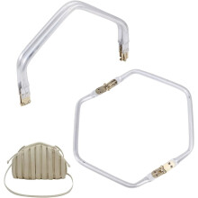 2pcs Roof Shape Aluminum Purse Making Kiss Clasp Locks U-Shaped Handles Replacements for DIY Sewing Craft Handles Accessories 13.5x21.8x2.05cm