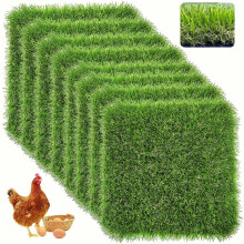 8Pcs Washable Chicken Nesting Box Pads, Artificial Grass Hen Nesting Rug for Laying Eggs, Synthetic Bedding Carpet for Indoor Outdoor Use