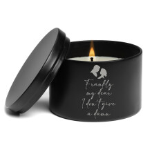 Scented Candle Gift 8oz with Lid Frankly My Dear I Don't Give A Damn (Lavender - Black)