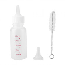 Eddwiin Animal Feeding Bottle - Dog Cat Milk Feeding Bottle Puppy Kitten Newborn Animal Nursing Care Set Pet Supply