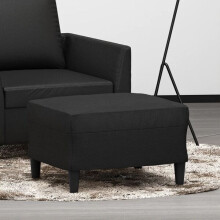 vidaXL Footstool Black 60x50x41 cm Faux Leather Black