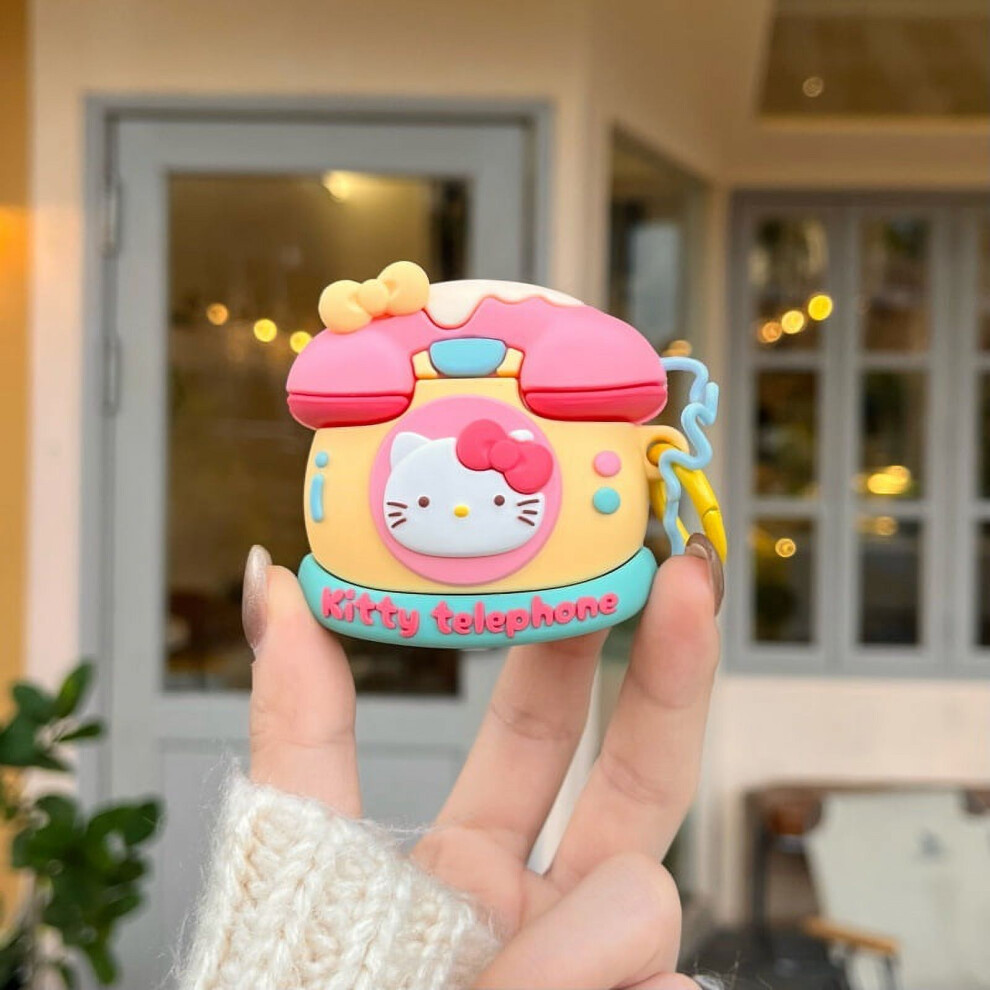 Creative Cartoon Cute Kt Cat Phone Compatible With Apple Compatible With Airpods1/2 Bluetooth Headset Pro Protective Case 3 Applicable Soft 9027700397002