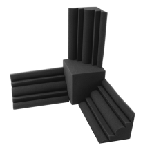 8Pcs Acoustic Foam 2Pc 15X15X15cm Square Sound Insulation Foam+6Pcs 12X12X24cm Bass Trap Wall Foam Retardant