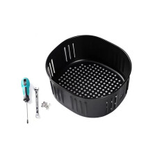 Air Fryer Basket Replacement 5.5L Nonstick Removable Inner Basket with Metal Tray for Healthy Cooking