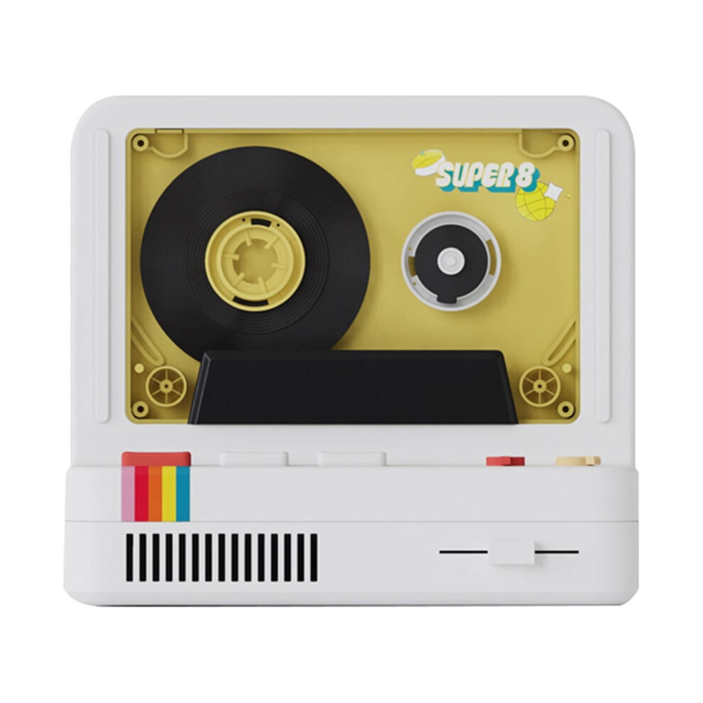 Paveos Tape Drive Bluetooth Speaker, Portable With Night & Audio Cable, Compatible With Tv, For Adults, Light/White 9027700397972