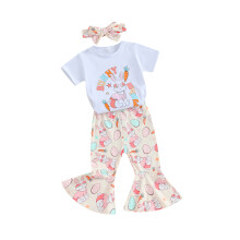 (18-24 Months, White) Ensembles de Pâques carottes, Bandeau