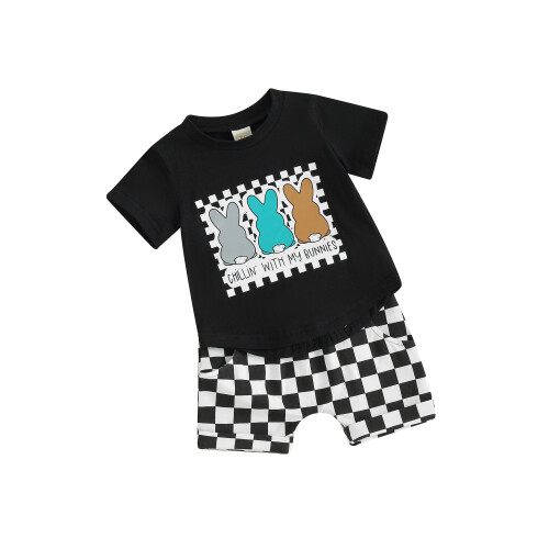 (18-24 Months, Black) Completo estivo per 2 pezzi.