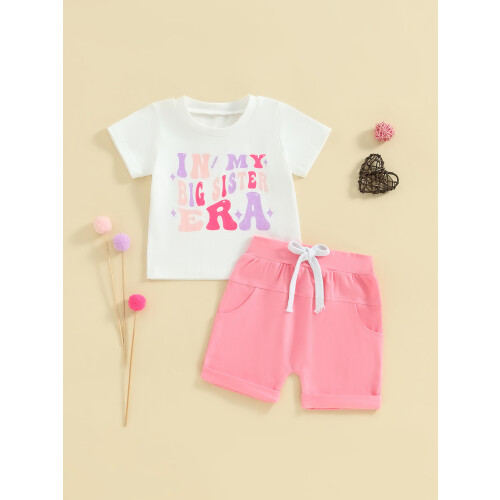 (12-18 Months, Pink) Completo per sorelle: orlo risvoltato. 1