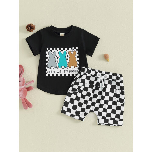 (18-24 Months, Black) Completo estivo per 2 pezzi. 1