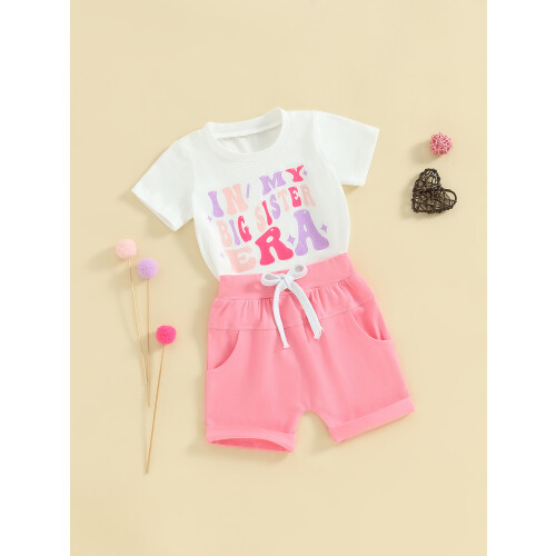 (12-18 Months, Pink) Completo per sorelle: orlo risvoltato. 2
