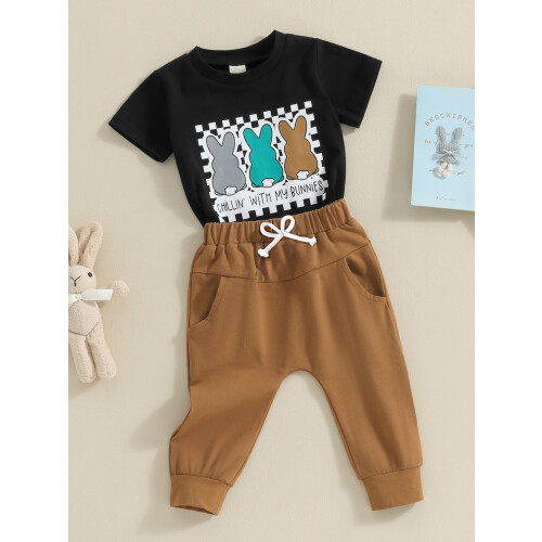 (0-6 Months, Black) Πασχαλινά ρούχα για με τσέπη 2