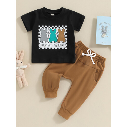 (18-24 Months, Black) Πασχαλινά ρούχα για με τσέπη 1