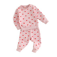 (12-18 Months, Pink) Éadaí 2 phíosa Sweatpant Fómhair