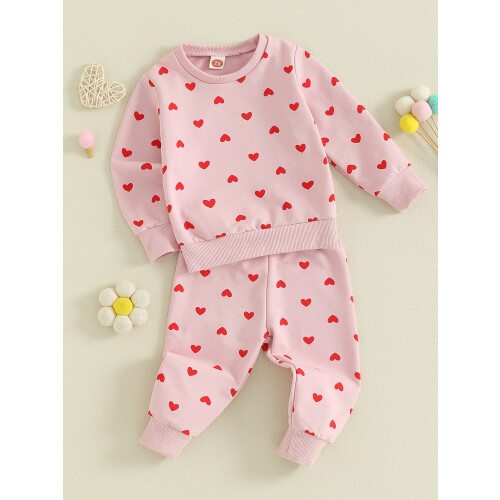 (6-12 Months, Pink) Φούτερ 2 τεμαχίων φθινοπωρινά ρούχα 2