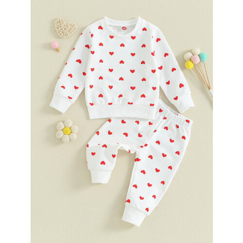 (18-24 Months, White) Φούτερ 2 τεμαχίων φθινοπωρινά ρούχα 1