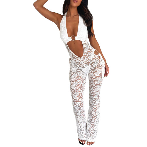 (S, White) Macacão feminino com o verão.