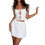 (M, White) Conjunto feminino: saia o verão. 1