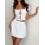 (M, White) Conjunto feminino: saia o verão. 2
