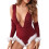 (M, Red) Body natalizi da tuta intera. 11