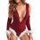 (S, Red) Body natalizi da tuta intera. 1