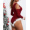 (S, Red) Body natalizi da tuta intera. 9
