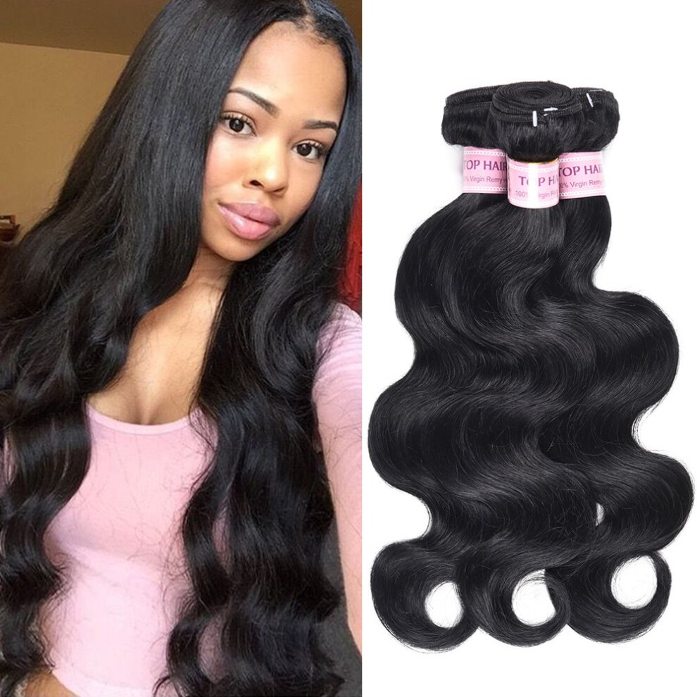 Peruvian Virgin Hair Bundles Body Wave Remy Extensions Mixed Length Weave Set 1014 Inch