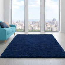 (120x170cm (4ft x 5.6ft)) Shaggy Rug Navy Blue- Super Soft 450GSM Thick Pile Rug