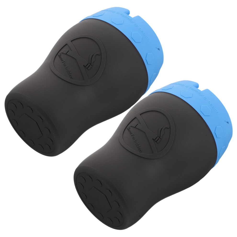 2Pcs Windproof Car Ashtray With Lid, Unbreakable Silicone Smokeless Ashtray For Travel, Office, Indoor Outdoor Use 9070919707957