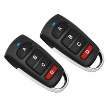 Pack of 2 Universal Remote Control Duplicator 433.92MHz for Garage Door Gate Car Alarm 4Channel