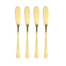 4PCS Stainless Steel Gold Butter Spreader Knives Elegant Golden Finish for Bread Cheese Jam