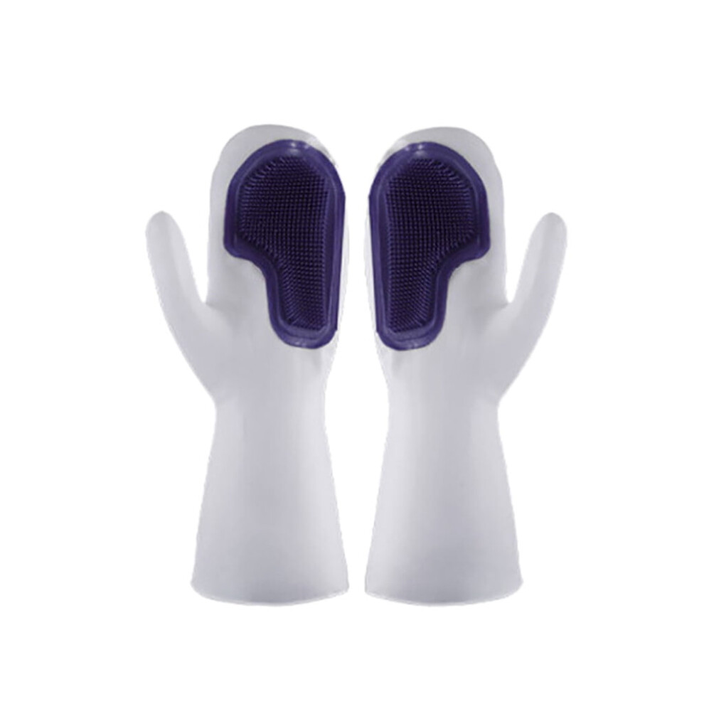 Magic Gloves Brush Dishwashing Silicone Rubber Kitchen Home Cleaning