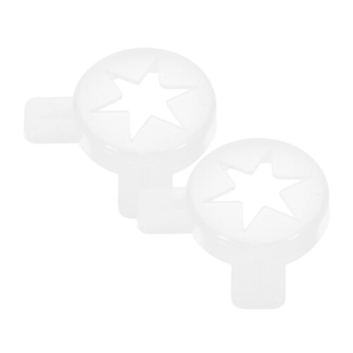 2pcs Ice Cream Machine Nozzle Tips Set with Durable Shaping Caps, Easy Clean, Multiple Shapes