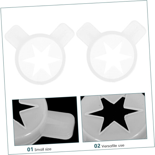 2pcs Ice Cream Machine Nozzle Tips Set with Durable Shaping Caps, Easy Clean, Multiple Shapes 1