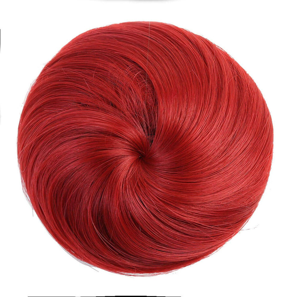 Hair Bun Extension Clip In Donut Chignon Bun Heat Resistant Synthetic Hairpiece #30