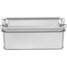 Vintage Metal Cookie Tin Set of 2 with Lid, Decorative Candy Storage Box, Retro Biscuit Container