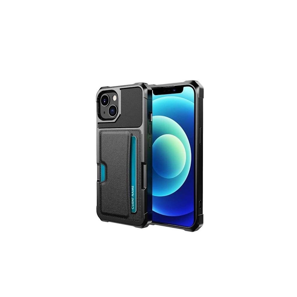 Compatible With Iphone 13 Shockproof Case With Card Slot Solid V2 Black 9377112406794